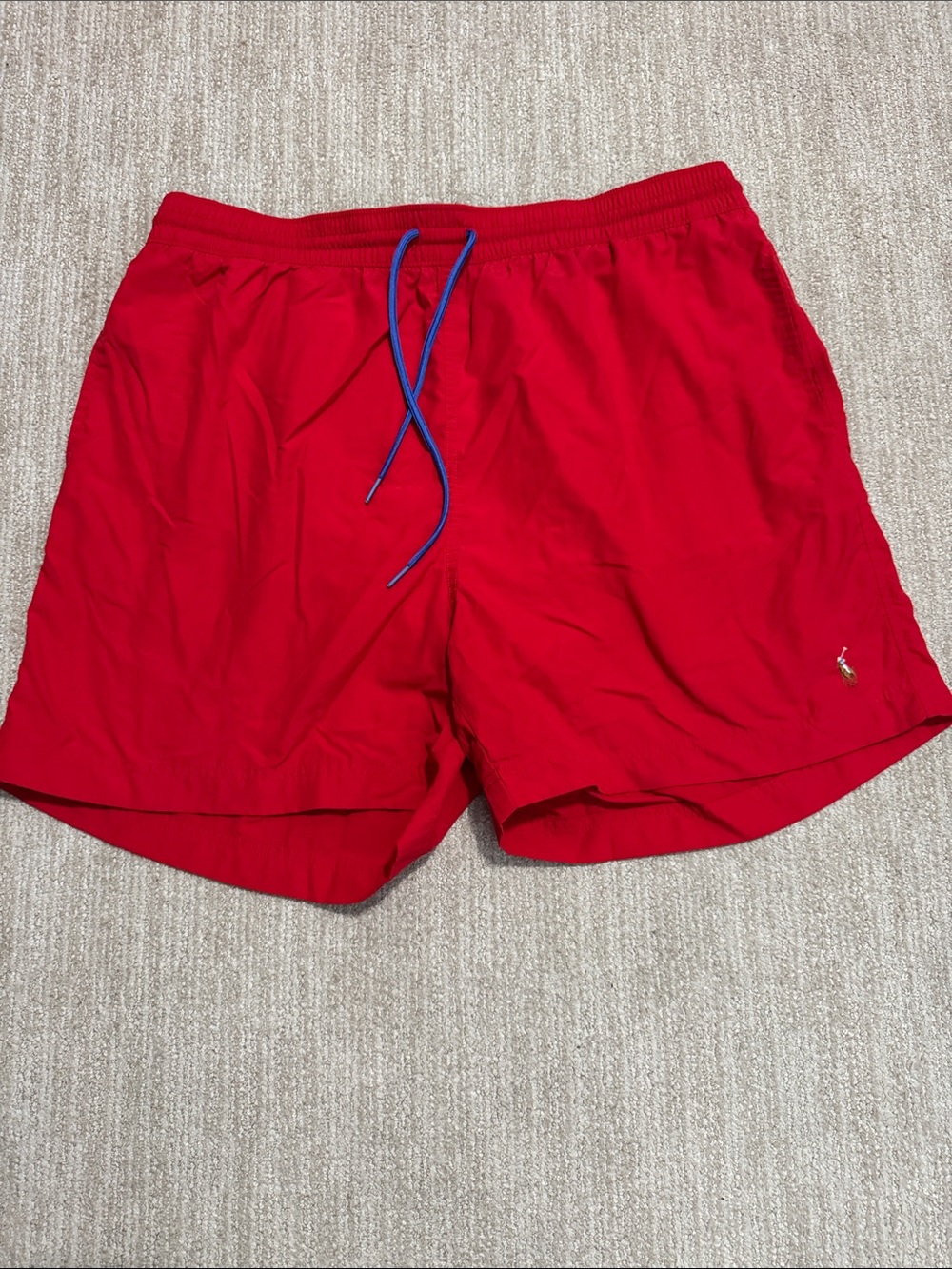 Polo Ralph Lauren Men's XXL Red Swim Trunks 5" Lined Quick Dry Stretch Shorts